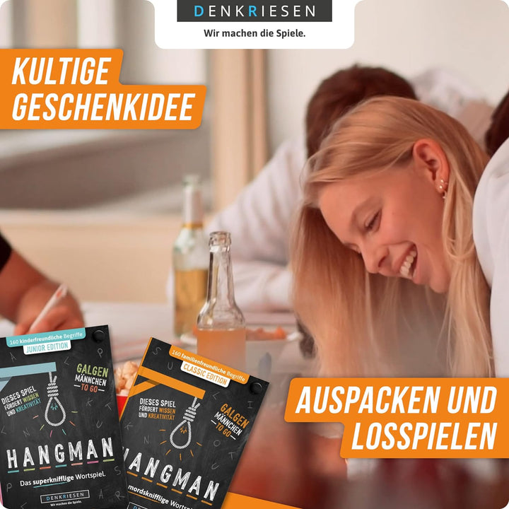 DENKRIESEN - Hangman MEGA Pack - Classic, Junior, Experten & Rotlicht Edition | Galgenmännchen to GO