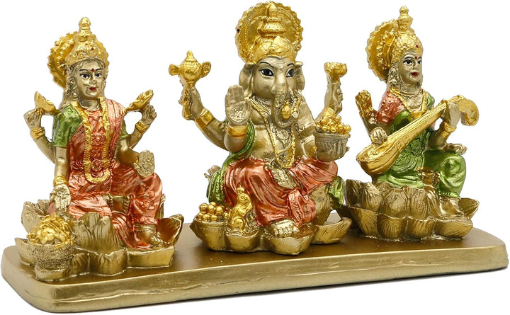 Hinduismus Lakshmi Ganesha Saraswati Statue – Hinduistische Laxmi Lord Ganesh Idol Figur Home Temple