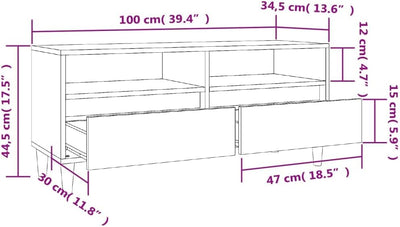 Tidyard TV-Schrank TV-Ständer Medienschrank Lowboard Sideboard Fernsehschrank Fernsehtisch HiFi-Schr