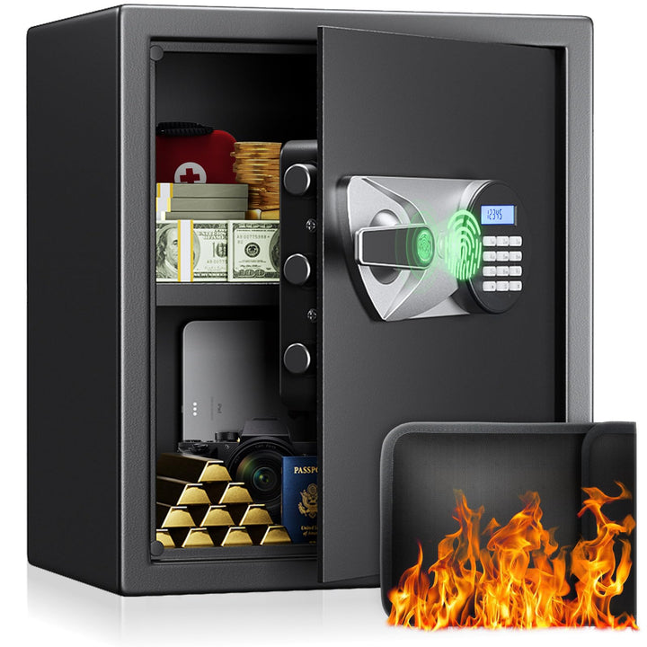 Tresor, BlackSmith Safe Tresor für Zuhause 33x33x36cm, Biometrischer Fingerabdruck Digitaler Zahlenc