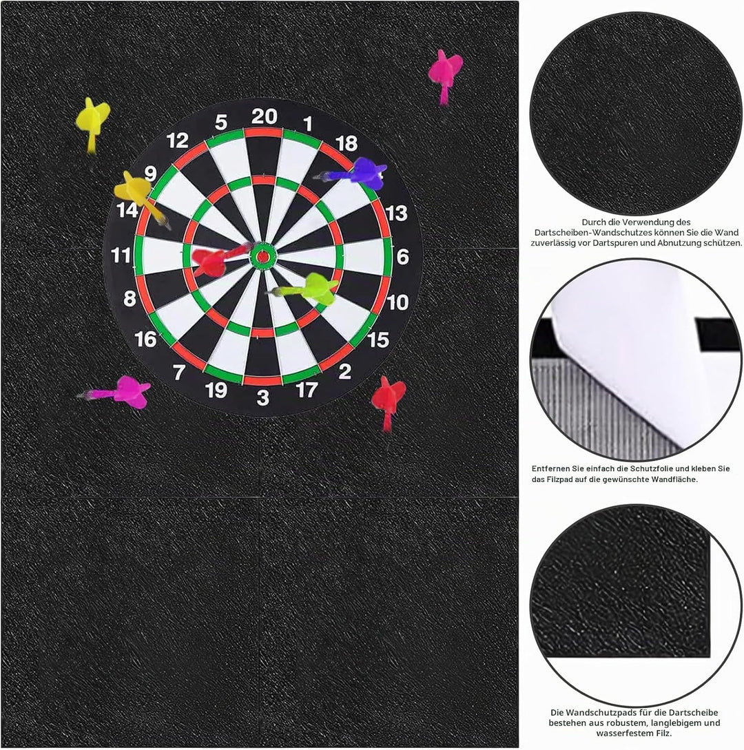 Filz Dartboard-Wandschutz, Selbstklebende Dartscheiben Umrandung, Dartscheibe Wandschutz, Korkplatte
