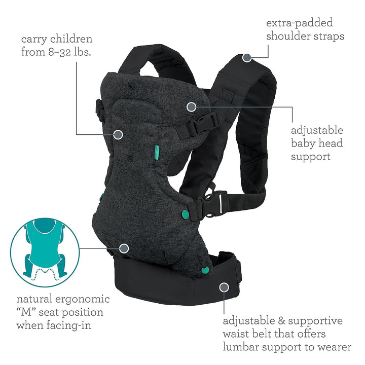Infantino Flip 4-in-1 Cabrioletasche hellgrau, hellgrau