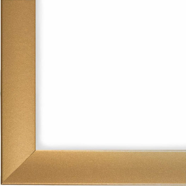Holz Bilderrahmen 16 x 142 cm nach Mass - Farbe: Gold Schlicht | Grösse wählbar | mit Antireflex Acr