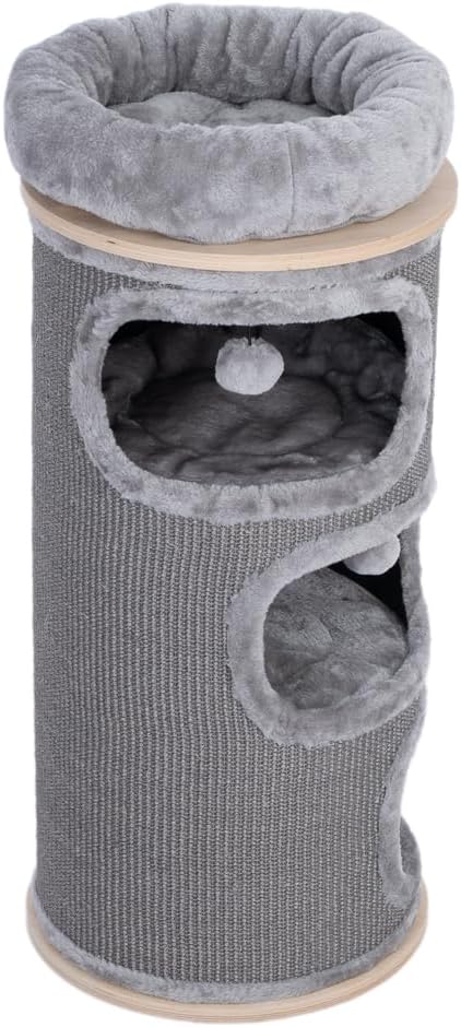 Natural Paradise - Kratztonne Primrose | Stabile Kratztonne mit robustem Sisal-Teppich | Hellgrau |