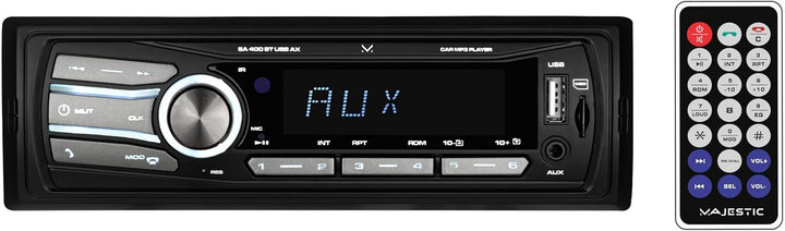 Majestic SA 400 BT USB AX Audio Car System mit Bluetooth, MP3/WMA USB/Micro SD, Fernbedienung, 100W