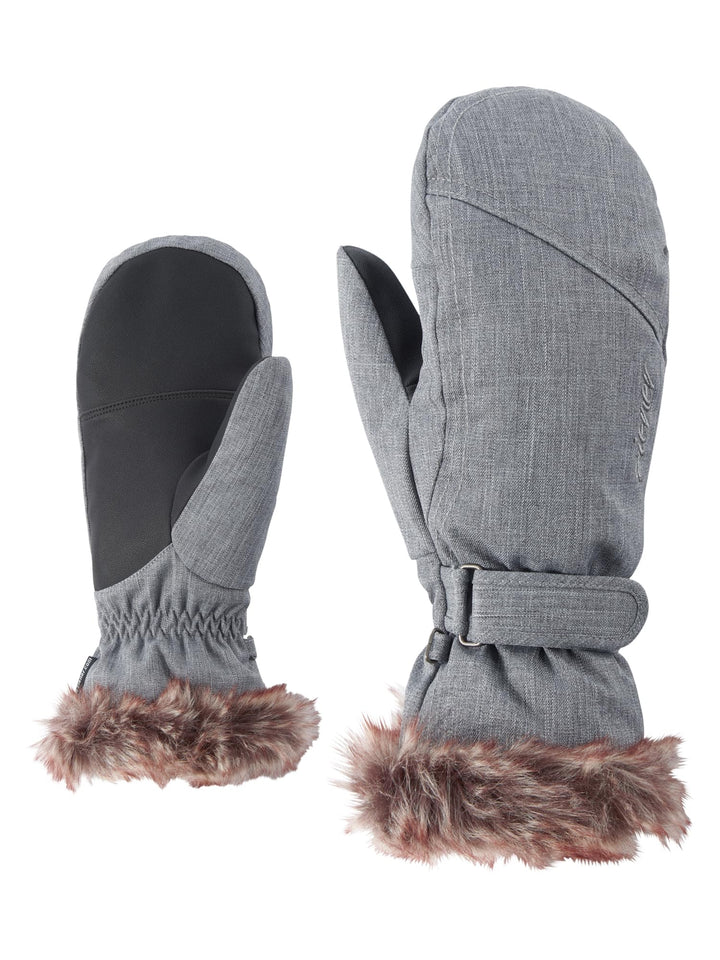 Ziener Damen KEM Mitten Lady Glove Ski-Handschuhe/Wintersport | Warm, Atmungsaktiv 8.5 grey melange,