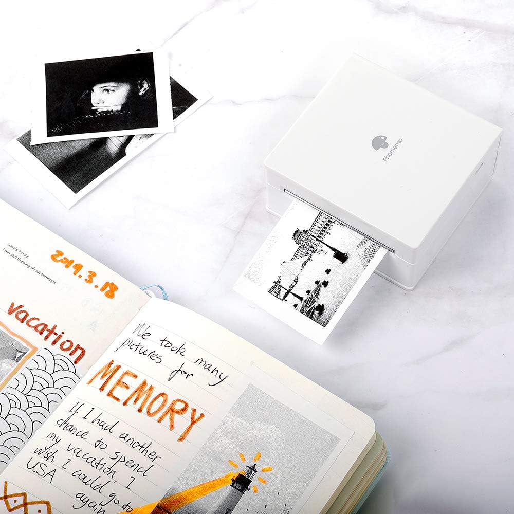 Phomemo-M02 Mini Bluetooth Taschendrucker Thermofotodrucker Tragbarer Empfangsdrucker, kompatibel mi