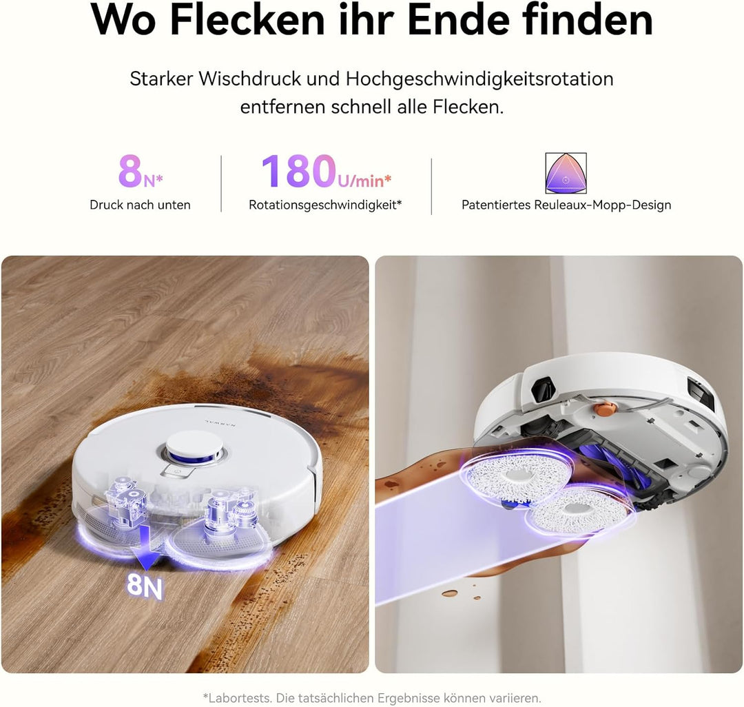 NARWAL Freo X10 Pro Saugroboter mit Wischfunktion, 11.000 Pa, DualFlow Tangle-Free, Selbstreinigung