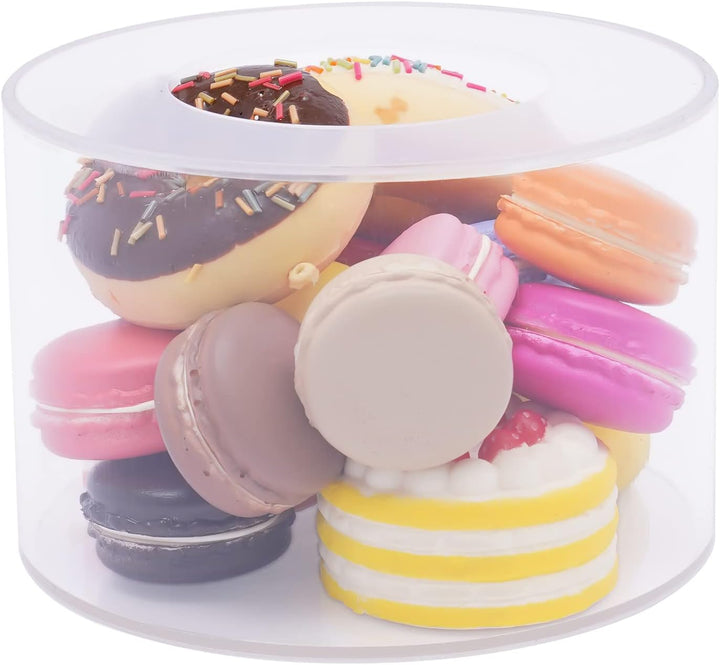 SABUIDDS 2 Stücke Tortenständer, Befüllbarer Acryl Klarer Kuchenständer, Cupcake Display Riser, Rund