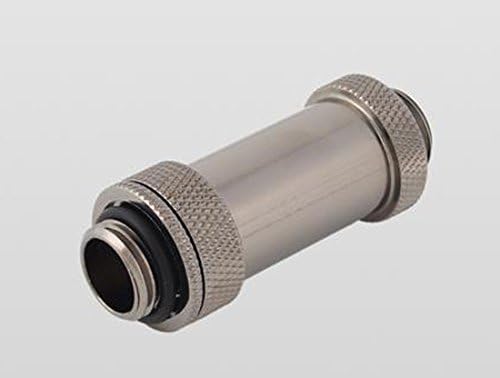 Bitspower G1/4" Adjustable Aqua Link Pipe (41-69mm), Black Sparkle