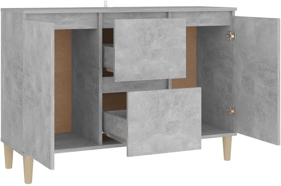 vidaXL Sideboard 2 Schubladen 2 Türen Kommode Anrichte Schrank Mehrzweckschrank Beistellschrank Stan