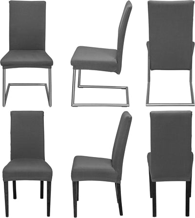 Staboos Stuhlhussen 4er Set - Hohe Elastizität - Stuhlbezug 4er Set - ÖKO TEX Zertifiziert (Dunkelgr