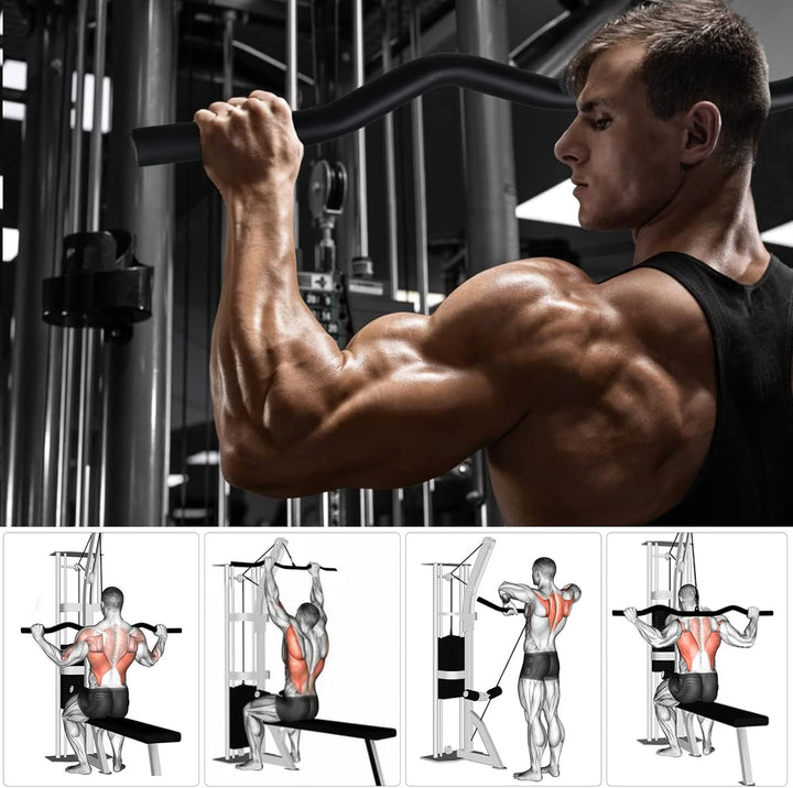 Lyndwin Latzugstange Bizeps Stange Klimmzugstangen Zugstange Muskelzugstange für Zuhause Bodybuildin