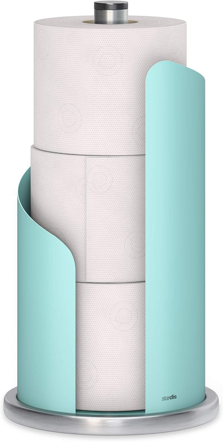 Design Küchenrollenhalter Edelstahl matt H 30 Ø15 cm Rollenhalter Papierrollenhalter für Küchenrolle