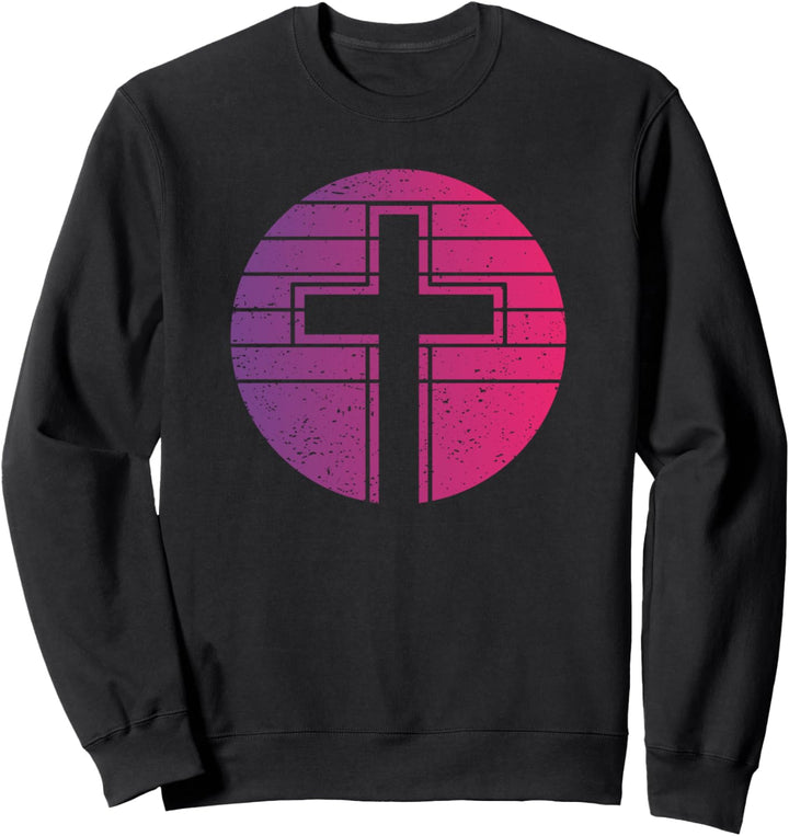 Jesus Kreuz Retro Style Vintage Sweatshirt