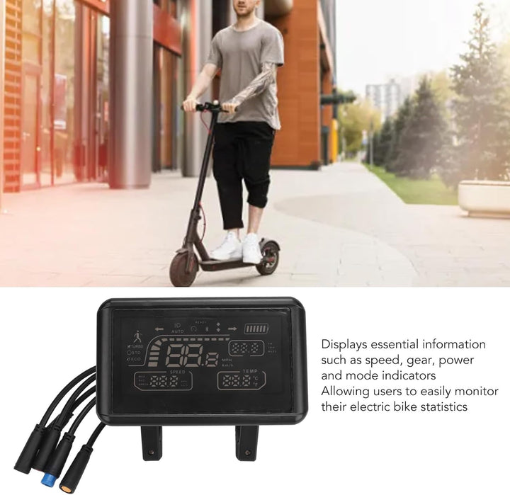 Fahrradcomputer, T4 Elektrofahrrad LCD Display mit 5 Wasserdichten Steckern, Fahrrad Tachometer, Fah