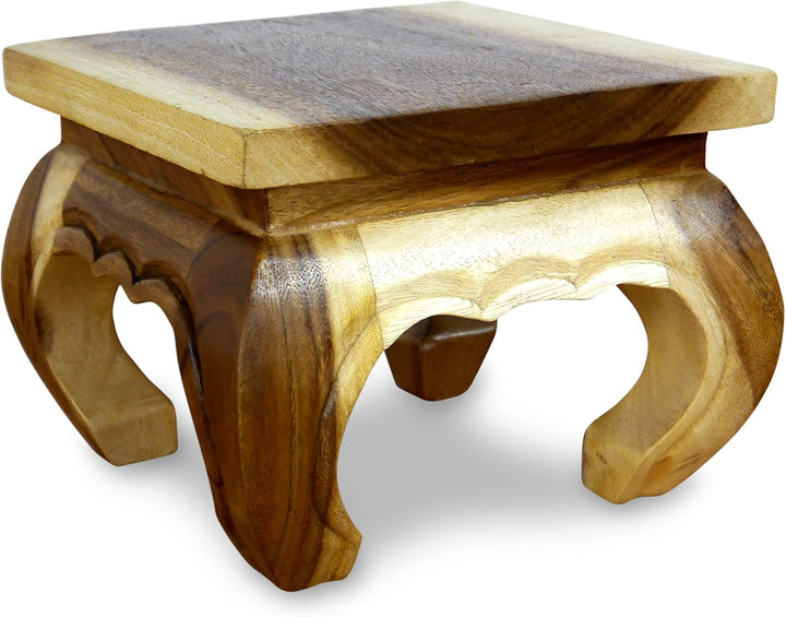 livasia Opiumtisch, Beistelltisch aus Massivholz, Nachttisch (24cm) 24x24 cm, 24x24 cm