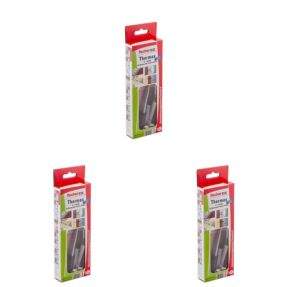 fischer Abstandsmontagesystem Thermax 8/140 M6 (2) für Dämmstoffe, Dämmstoffdübel zur Befestigung le