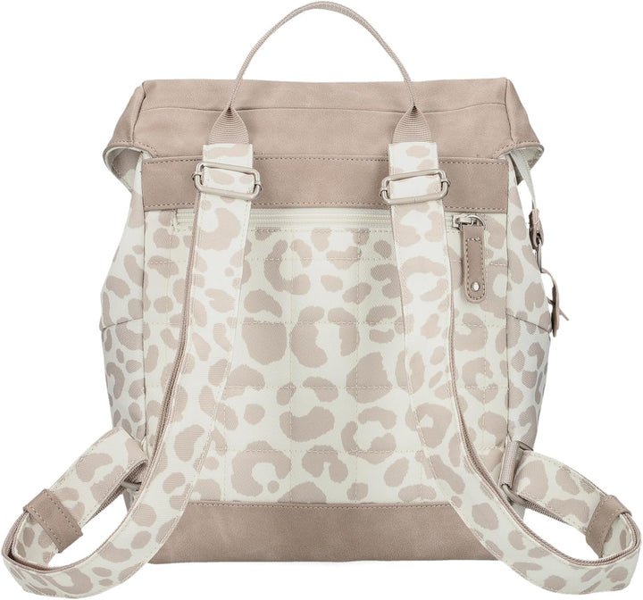 Zwei Damen City-Rucksack Olli OR8 kleiner Rucksack 5 Liter Lederoptik im Vintage-Style robust strapa