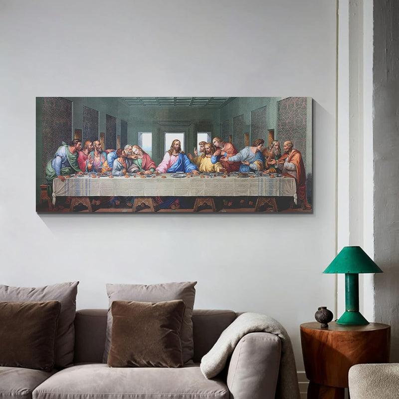 Mit Rahmen Grosses Leinwandbilder Bilder Das Letzte Abendmahl bild auf leinwand Wandkunst Modern Wan