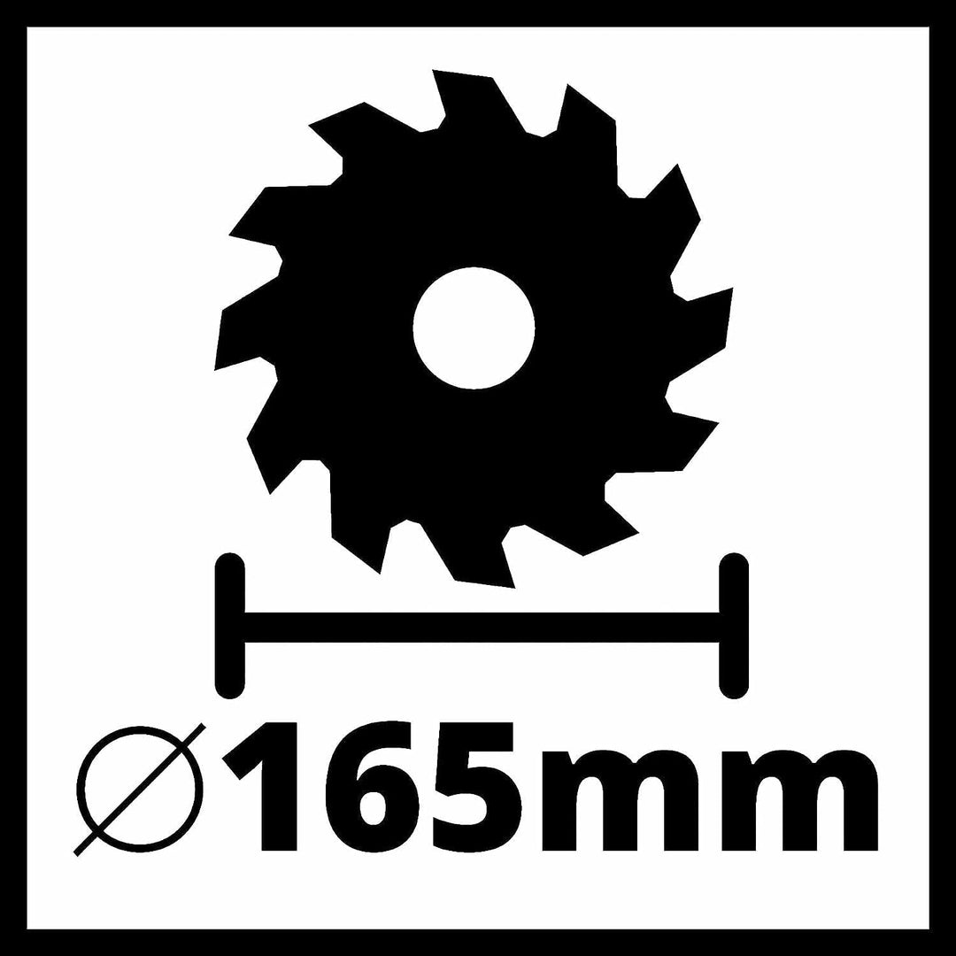 Einhell Handkreissäge TC-CS 1250 (1250 W, Ø165 x Ø16 mm Sägeblatt, 5500 min-1, werkzeuglose Einstell