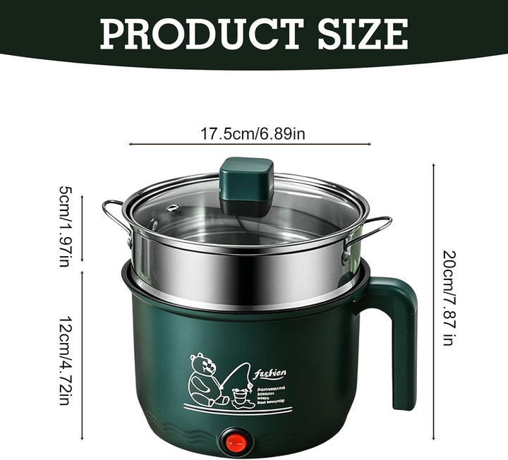 Elektrische Hot Pot, 1,8L Elektrischer Kochtopf, 220V 600W Tragbare Mini Antihaft Multikocher, Schne