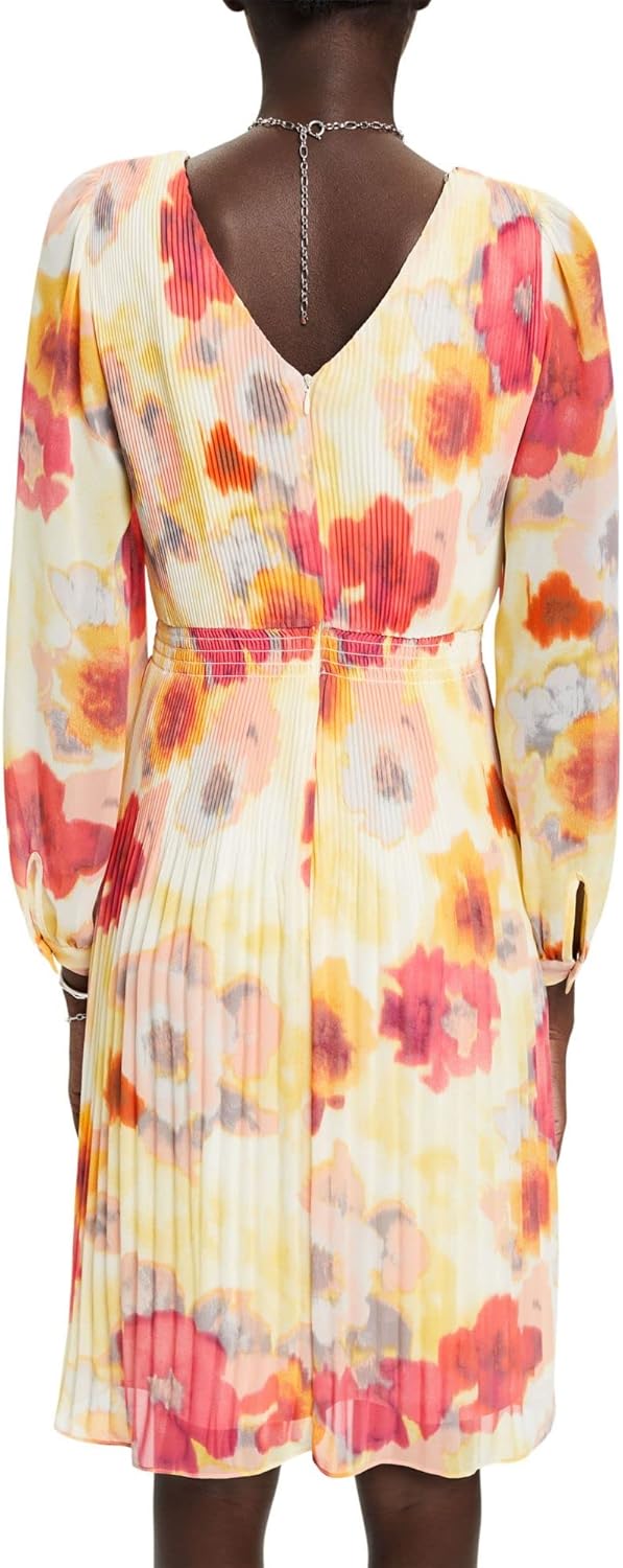 Esprit Collection Minikleid mit floralem Allover-Print 34 823/Orange 4, 34 823/Orange 4