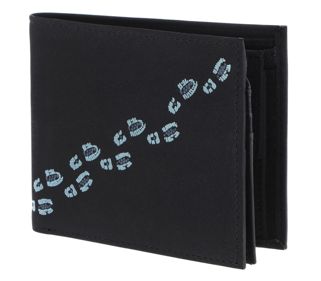 Oxmox New Cryptan Geldbörse 12 cm Footsteps (Schwarz), Footsteps (Schwarz)
