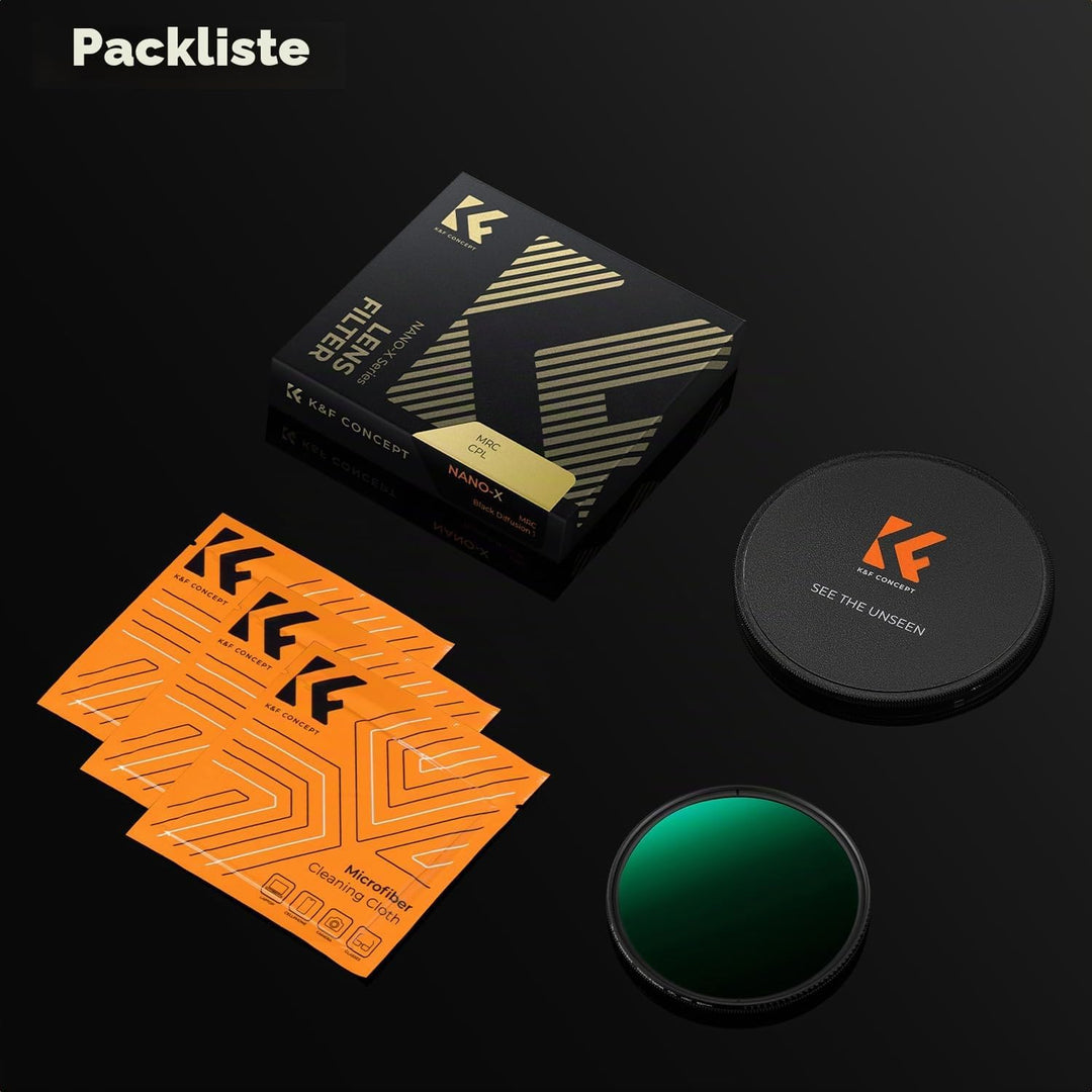 K&amp;F Concept Nano X-Serie Polfilter 95mm CPL Filter Polarisationsfilter MRC mit 28x vergütet, 95mm