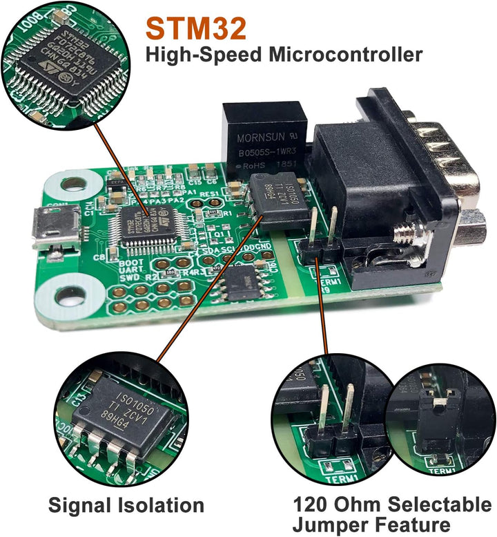 USB zu CAN Konverter Modul for Raspberry Pi4/Pi3B+/Pi3/Pi Zero(W)/Jetson Nano/Tinker Board and any S