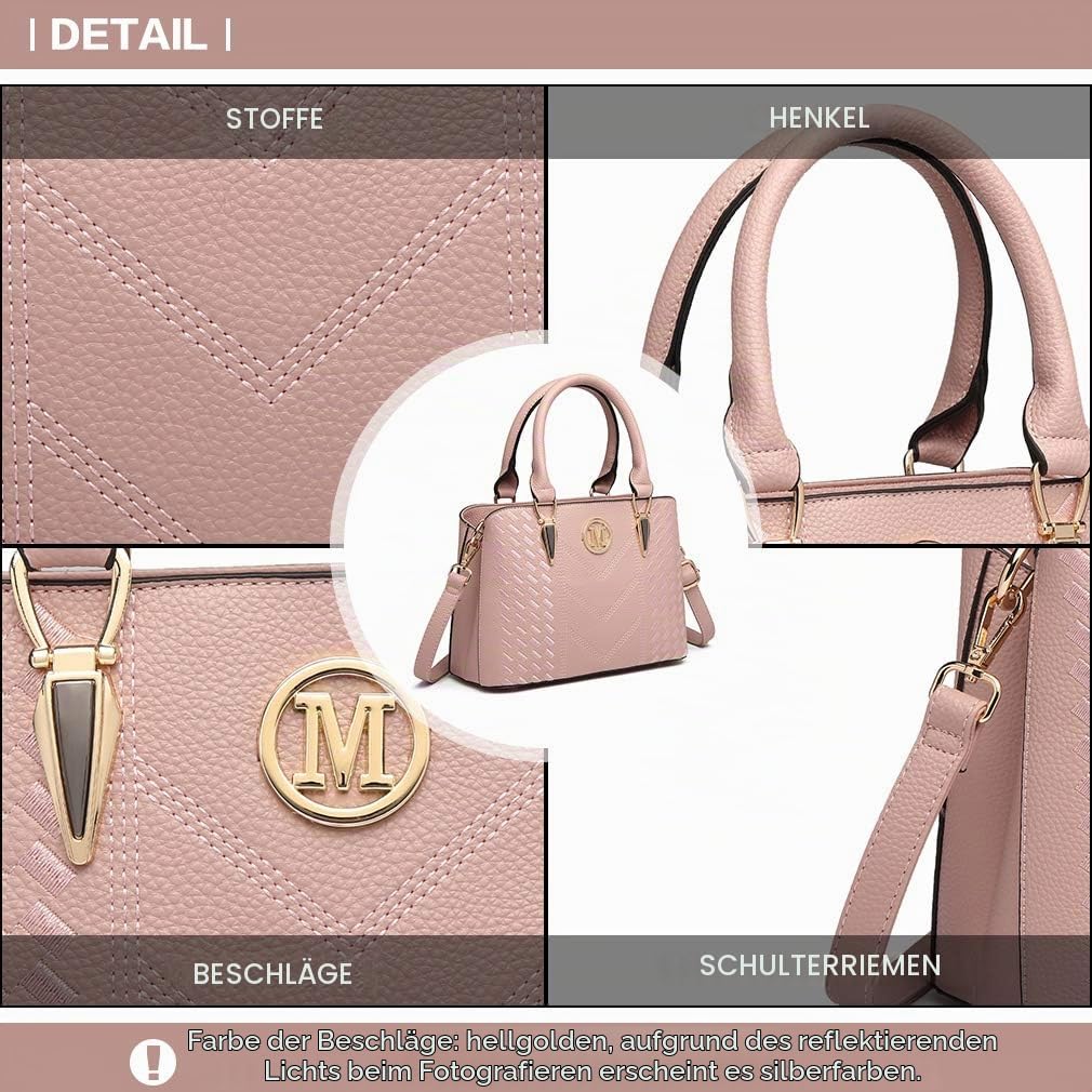 Miss Lulu Handtasche Damen,Exquisitem Handtasche Damen Mittelgross,Lychee Muster Tasche Damen,Hochwe