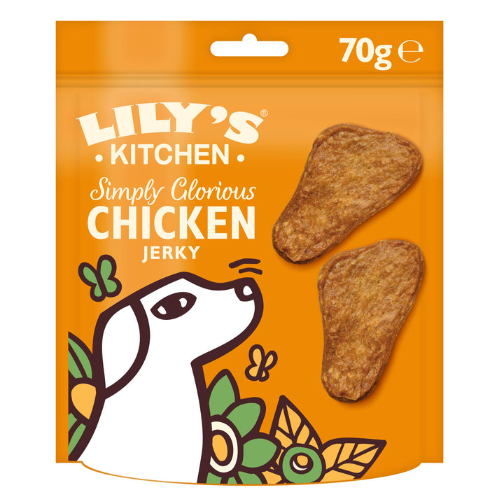 Lily’s Kitchen Leckerchen für ausgewachsene Hunde 8er Pack (8 x 70 g) Simply Glorious Chicken Jerky