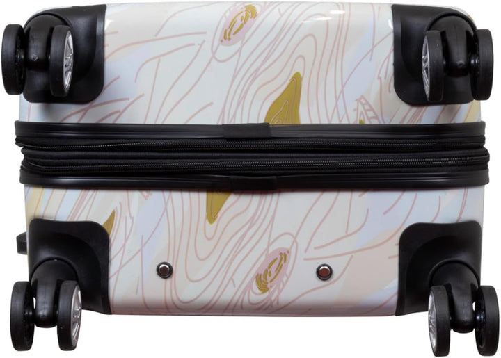 Hartschalen Koffer Trolley mit hochwertigem Motiv Print Asia Butterfly mit Dehnfalte, Grösse XL Asia