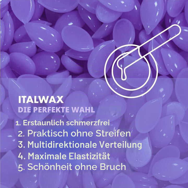 Italwax Top Line Orchid - 750g - Waxing Perlen für Haarentfernung – Duft Orchidee - Synthetische For