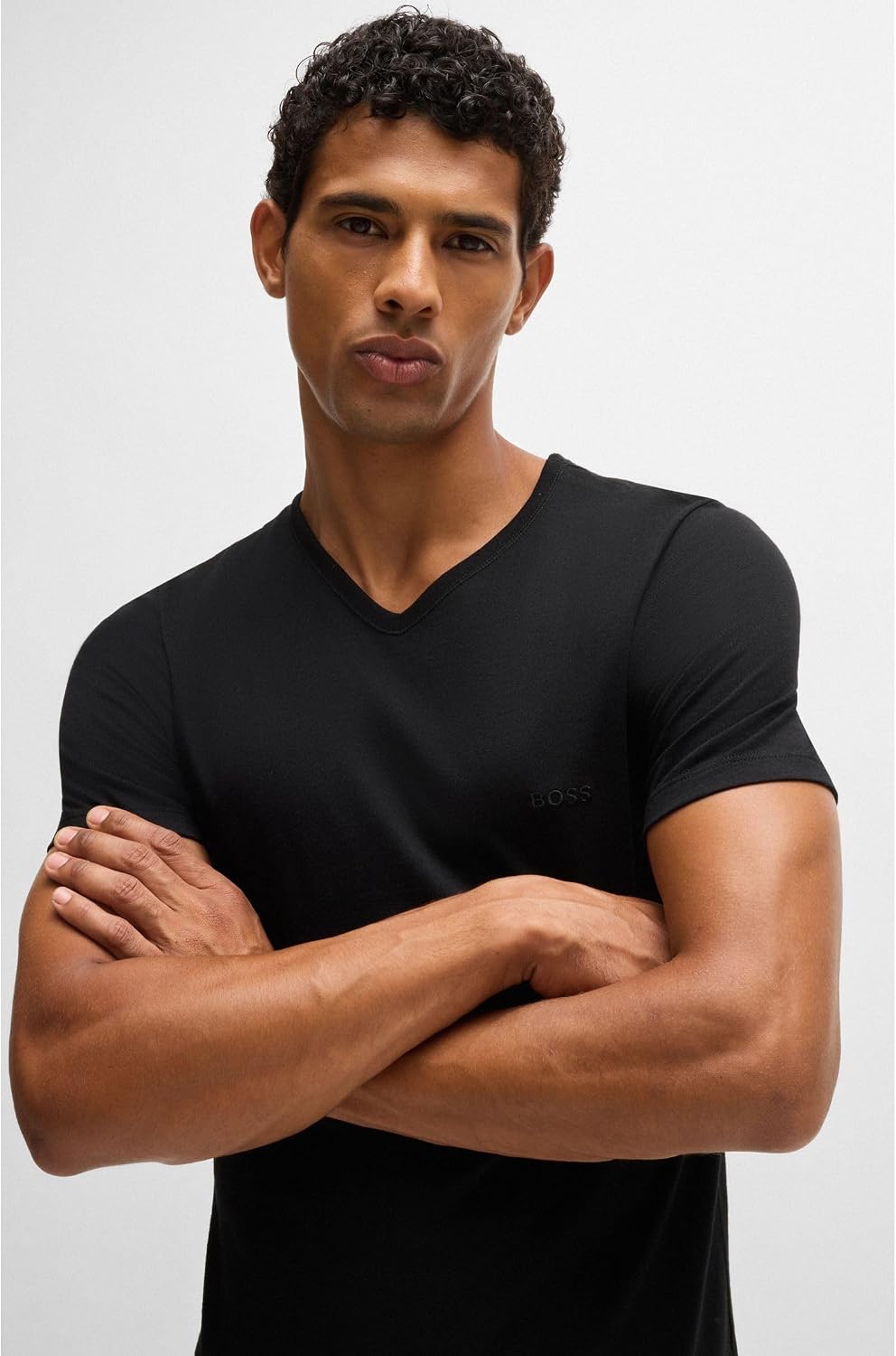 BOSS Herren TShirtVN 3P Classic Dreierpack T-Shirts mit V-Ausschnitt aus Baumwolle XS New - Black, X