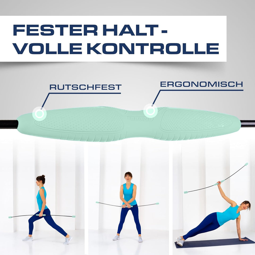 ELANI Schwingstab - Verstellbarer Widerstand & ergonomischer Griff - hochbelastbarer Gymnastikstab,