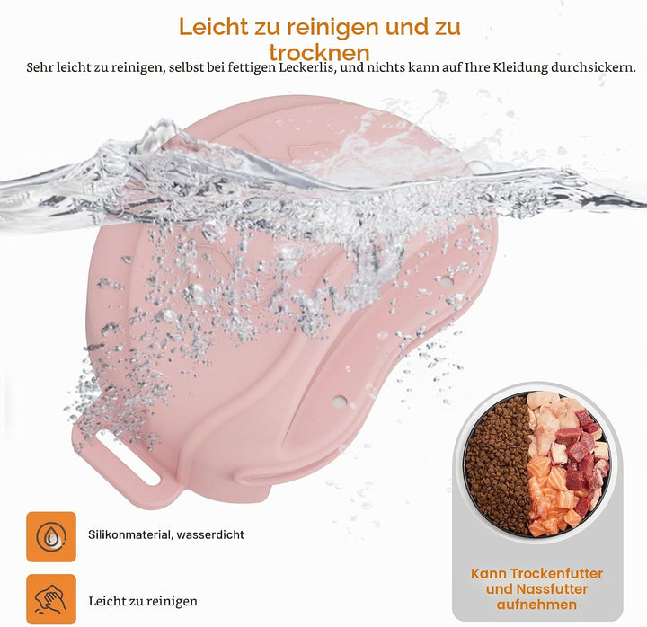 AWINNER Leckerli-Tasche für Hunde, Premium-Silikon, verbesserte 4 starke Magnete, verbesserter Magne