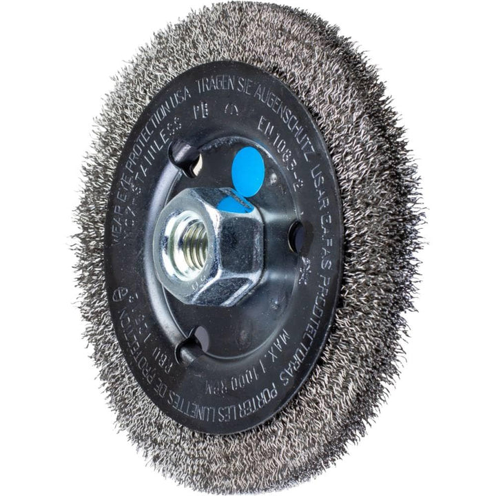 PFERD Rundbürste ungezopft RBU | Ø 125x12mm M14 Edelstahl-Draht-ø 0,30 | 43502302 – für Winkelschlei