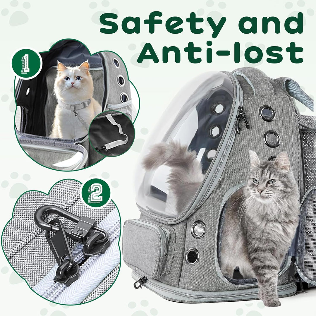 Erweiterbar Katzenrucksack mit Fenster Hunderucksack bis 8kg Katzenrucksack Grosse Katzen Cat Backpa