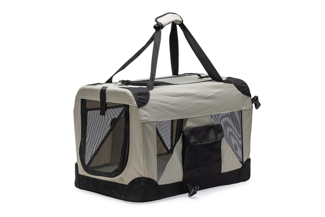 Karlie 506729 Transportbox Fun, Nylon, grey, 47x35x35 cm