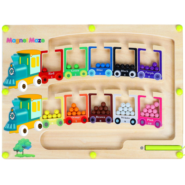 Pincush Magnetspiel Labyrinth Spielzeug Sortierspiel Montessori Spielzeug Farben und Zahlen Lernen S