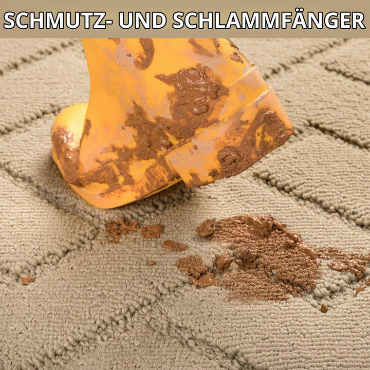 Biscpro Fussmatte Innen Aussen Waschbar eingangsteppich 60 x 90 cm innen Schmutzfangmatte rutschfest