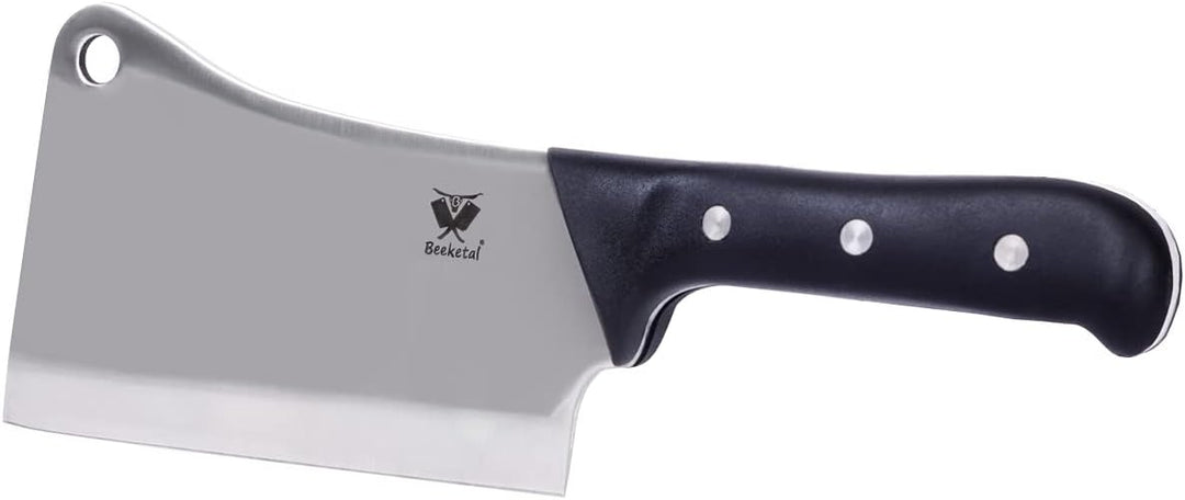 Beeketal 'HBB-20' Profi Fleischer Hackbeil mit ca. 200 mm Klinge aus 420 J 2 Edelstahl, rutschfestem
