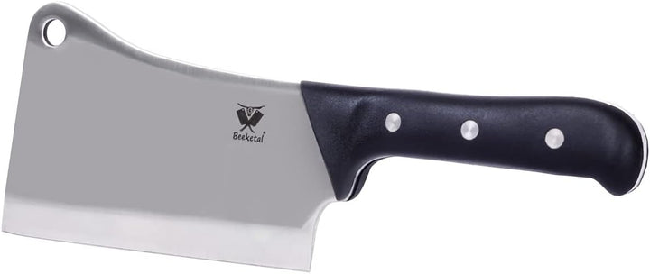 Beeketal 'HBB-20' Profi Fleischer Hackbeil mit ca. 200 mm Klinge aus 420 J 2 Edelstahl, rutschfestem
