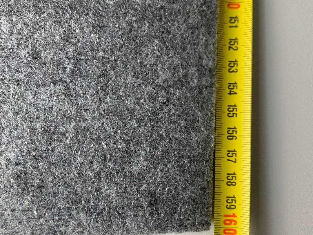 Dicker grauer Filzstoff 10 mm – 160x50 cm – robuster Polyesterfilz für Handwerk, Dämmung & Schallsch