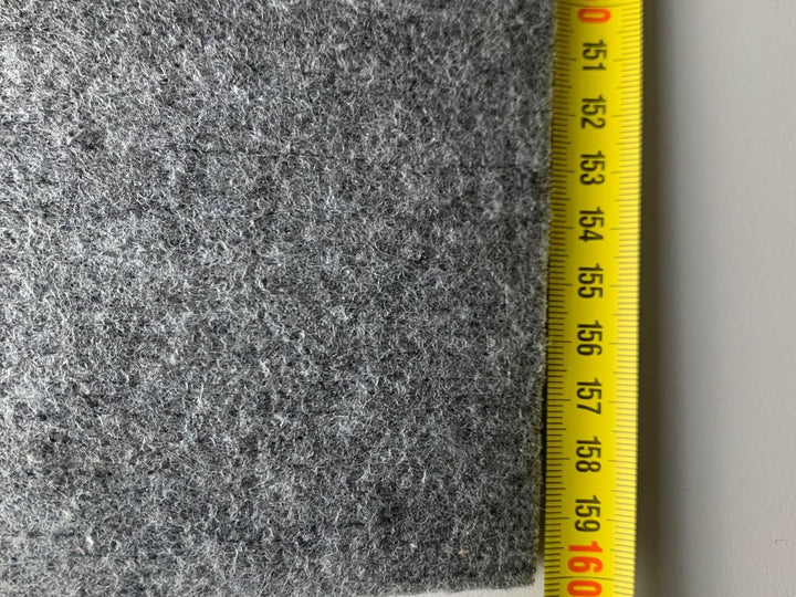 Dicker grauer Filzstoff 10 mm – 160x50 cm – robuster Polyesterfilz für Handwerk, Dämmung & Schallsch