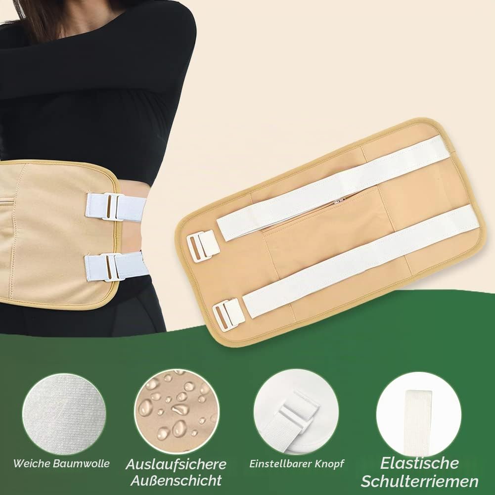 Castor Oil Pack, Wiederverwendbare Castor Oil Pack Wrap Organicmit Klettverschluss Taille Gürtel für