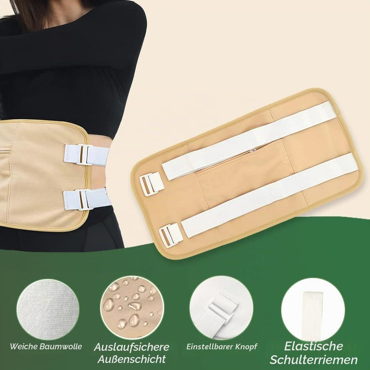 Castor Oil Pack, Wiederverwendbare Castor Oil Pack Wrap Organicmit Klettverschluss Taille Gürtel für