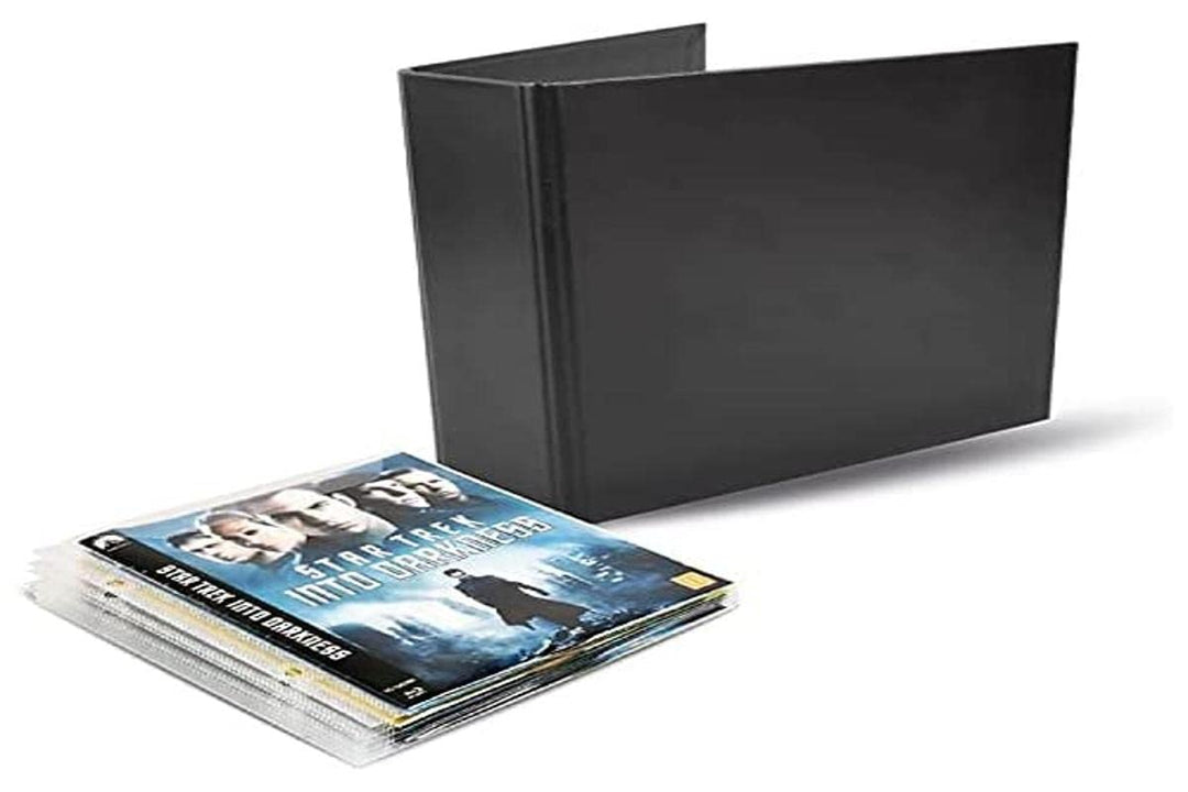 3L Blu-Ray Aufbewahrung - Kombipack mit 50 BluRay Hüllen & 2 Ringordner - Praktisch für Blu Ray Ordn