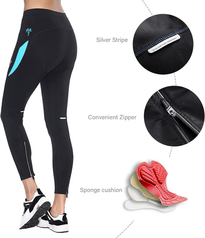 Santic Fahrradhose Damen Gepolstert Lang Radhose Damen Lang Radle rhose Damen Gepolstert auch für MT